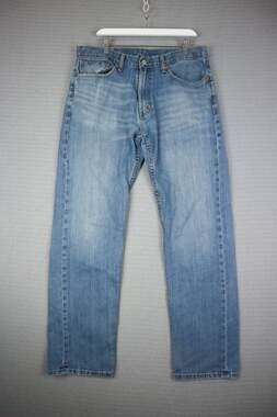 Levi's Light Wash Straight Leg Denim Jeans 505 Mens 36x34 fits 36x31